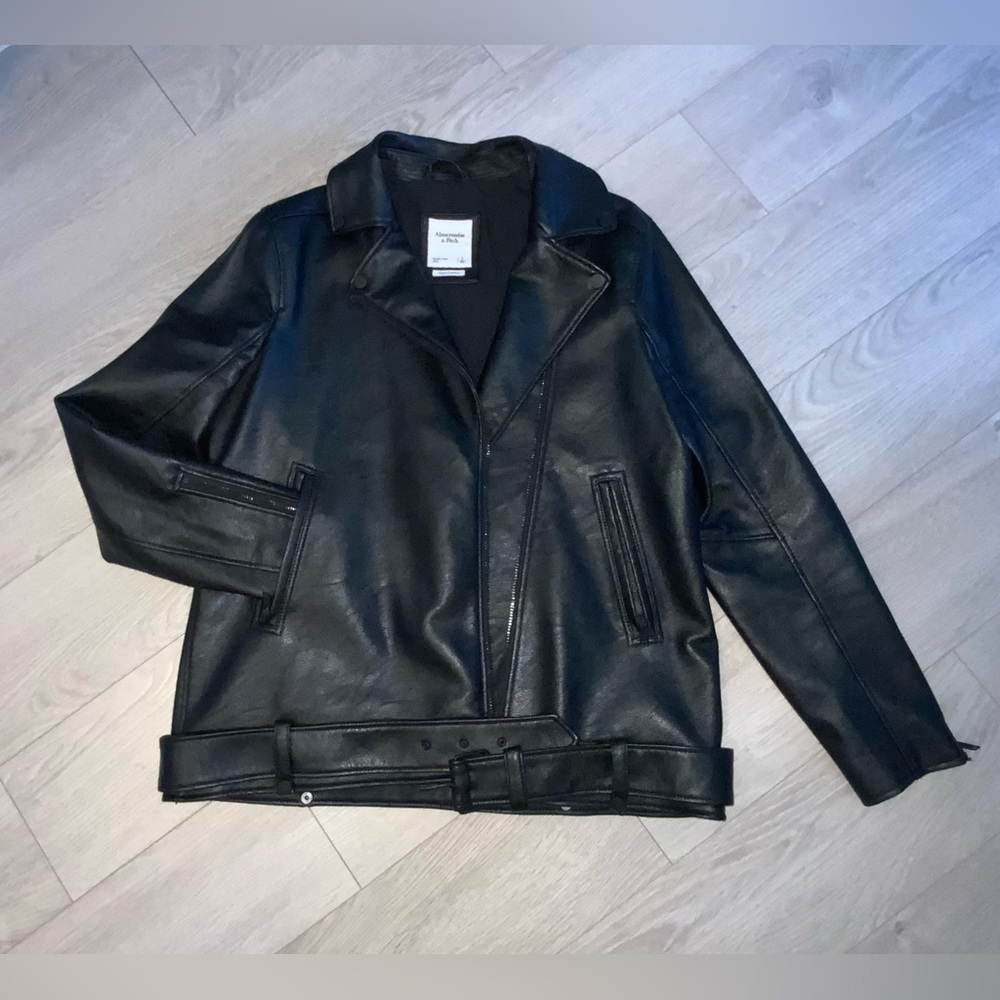 Abercrombie and Fitch Vegan Leather Moto Jacket